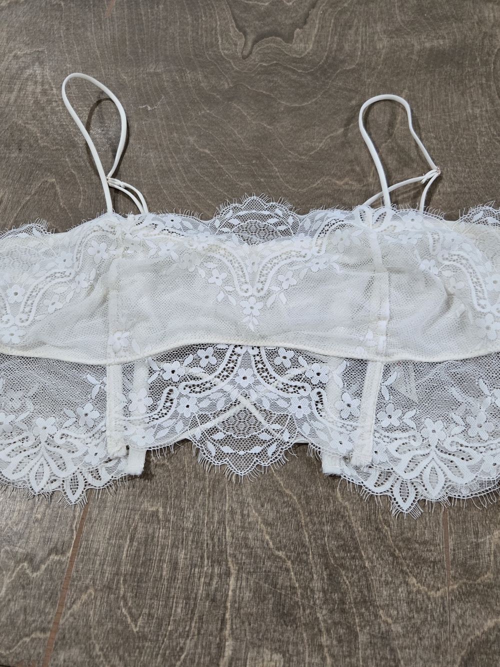 Intimately Free People Nolita Lace Longline Bralette Sz Large Floral